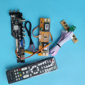 Için M215HW01 1920x1080 DVB-T DVB-T2 dijital HDMI uyumlu USB VGA TV denetleyici kurulu sürücüsü 4 CCFL paneli uzaktan kiti LCD AV
