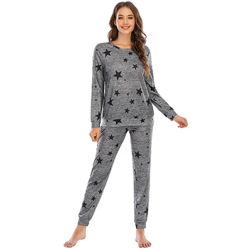 Bahar kadın Pijama Seti Rahat Uzun kollu Pantolon Kore Kız Pijama Seti Eğlence Sevimli Pijama Kadın Gecelik Takım Elbise