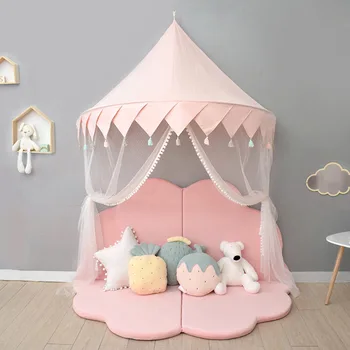 Cibinlik bebek yatağı Gölgelik Perdeler Prenses Çadır Çocuklar Kızlar için Oyun Çadır Ev Pembe Tipi Teepees Çocuklar için Bebek Yürümeye Başlayan