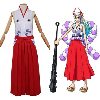 Anime Tek Parça Yamato Cosplay Kostüm Kendo Hakama Kıyafetler Cadılar Bayramı Karnaval Elbise