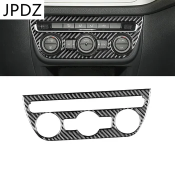 Araba Klima Düğmesi Şerit Karbon Fiber Dekoratif Sticker Volkswagen Tiguan 2010 İçin 2011 2012 2013 2014 2015 2016 2017