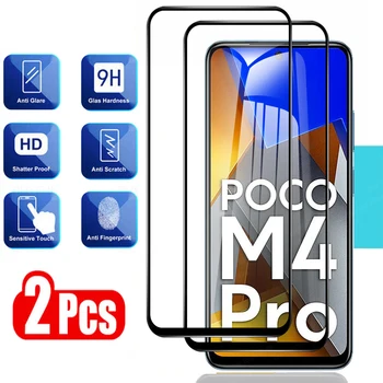 2 adet Temperli Cam Xiaomi Poco M4 Pro Ekran Koruyucu Film İçin Poco X4 X3 NFC X2 M2 F3 M3 M4 Pro 5G (4G) koruyucu Cam