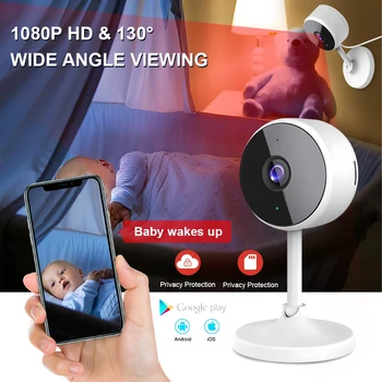 1080P TUYA Ev Güvenlik Bebek Pet Monitör Kablosuz Gece Görüş Hareket Algılama Wifi IP Kamera 2MP Akıllı cctv güvenlik kamerası