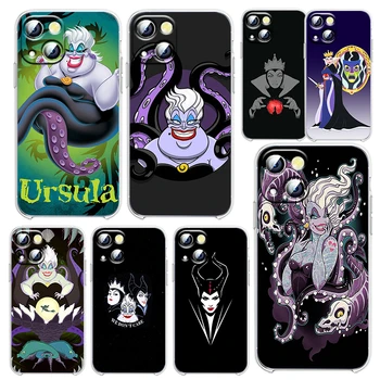 Maleficent Usula Disney telefon kılıfı Şeffaf Apple iPhone 14 13 12 Mini 11 XS Pro Max X XR 8 7 Artı SE 2020 Yumuşak TPU
