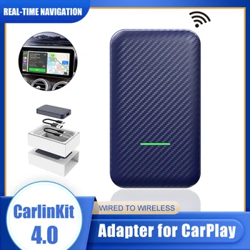 Yükseltme Carlinkit 4.0 CarPlay Kablosuz Android Otomatik CarPlay Adaptörü Dongle Mini Kutu USB Tak Ve Çalıştır Araba Multimedya Oynatıcı