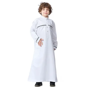 Müslüman Elbise Erkek Jubba Thobe Çözülme İslam Giyim Kaftan Abaya Namaz Ramazan Çocuk Elbiseler Çocuk Boys Arap Parti Kaftan Elbise