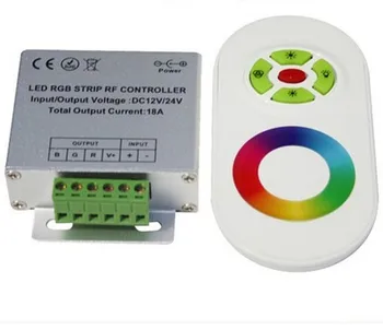 Sihirli Rüya Renk RGB LED Denetleyici, DC12, 24V 5 Tuşları Alüminyum kabuk RF Dokunmatik RGB denetleyici led şeritler, duvar ışıkları