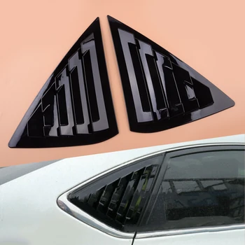 1 Çift Parlak Siyah Araba Arka Pencere Panjur Havalandırma Kapağı Kepçe Panjur Havalandırma Trim Dekor için fit Nissan Sentra Sedan 2013 2014-2019