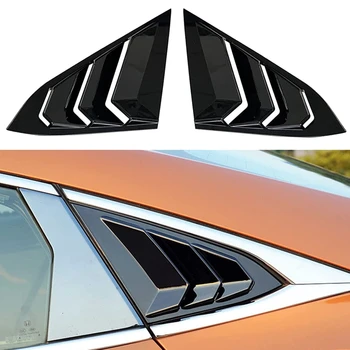 Yarış Tarzı Araba Arka Yan Pencere Panjur Kapağı Panjur Kepçe havalandırma kapağı Trim için Honda Civic 10th 2016-2021 Sedan