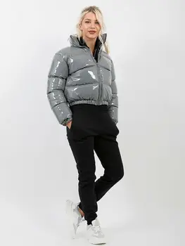 Kış şişme ceket kadınlar 2022 Neon Renk Kırpılmış balon ceket Parka Dış Giyim Kalın Kabarcık Ceket Moda Streetwear 2022