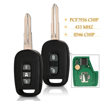 jingyuqin 5 adet 2/3 Düğmeler Yedek Akıllı Uzaktan Araba Anahtarı Fob 434Mhz ID46 Pcf7936 Çip İçin Chevrolet Captiva Opel Antara