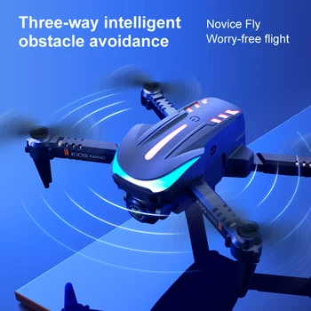 2022 Yeni K109 Mini RC Drone 4K HD Kamera LED Marquee Hava Kamera Wifi Uçak FPV OAS LED Nano Engellerden Kaçınma Drone