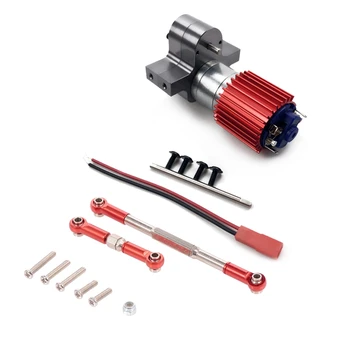 RC Direksiyon Çubuğu WPL 1608T Kırmızı ve 370 Fırçalı Motor + alaşımlı ısı emici Dişli kutu seti Çelik Dişliler WPL Henglong C14