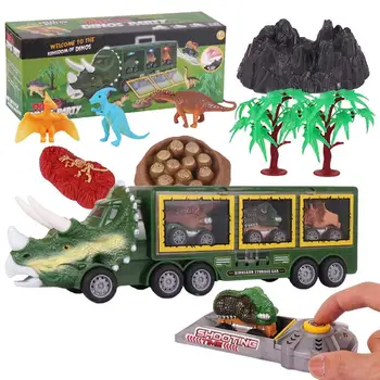 Geri çekin Dinozor oyuncak arabalar Kiti Dino oyuncak arabalar Araçlar Kamyon Erkek Kız Mini Hayvan Geri İtin Arabalar Dinozor Oyunları T