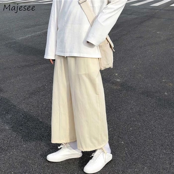 Sonbahar Rahat Pantolon Erkekler Ayak Bileği uzunlukta Paket Pantolon S-3XL Kolaj Öğrenci Tüm Maç Serin Şık Düz Yakışıklı Dış Giyim Yeni