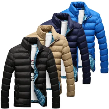 Kış Ceket Erkekler 2019 Yeni Pamuk Yastıklı Kalın Ceketler Parka Slim Fit Uzun Kollu Kapitone Giyim Giyim Sıcak Palto 6XL 5XL