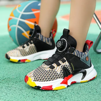Profesyonel Erkek Basketbol spor ayakkabıları Açık spor ayakkabı genç basketbolu Ayakkabı Çocuk Yüksek Top spor ayakkabı
