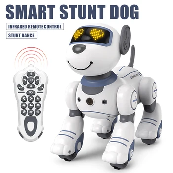 Yeni Komik RC Robot Elektronik Köpek Dublör Köpek Sesli Komut Programlanabilir Dokunmatik anlamda Müzik Şarkı Robot çocuk Oyuncakları Köpek Hediye