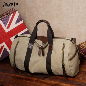 Yeni 2016 Moda Askeri tuval Bagaj çantası Erkekler seyahat çantası Büyük Tote çanta seyahat el çantası erkekler Duffle Haftasonu çanta taşımak