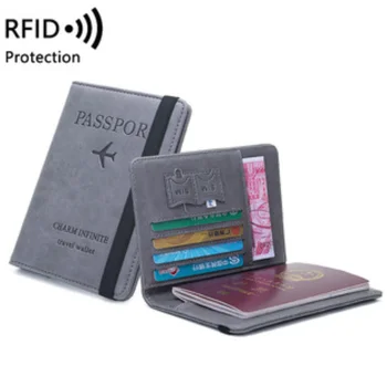 RFID Pasaport Tutucu Seyahat Belgesi Yüksek Kaliteli İş saklama çantası kart tutucu Çok Fonksiyonlu Pasaport Koruyucu 2022