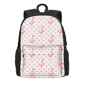 Flamingo Kuş Hayvan Pembe Kadın Sırt Çantası Trendi Öğrenci okul çantası Bilgisayar Mochila Erkek Kız Büyük Kapasiteli Sırt Çantası