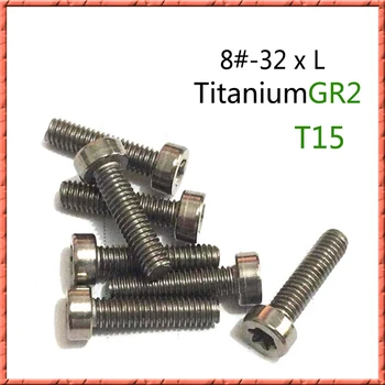 50 adet / grup 8# - 32xL titanyum GR2 Amerikan saf T15 vidalar Silindirik kafa erik oluk vida ISO14580 Ti Torx yivli vida