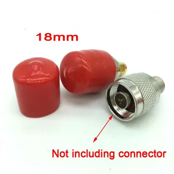 20 ADET Çapı 18mm Plastik tozluk kapağı Koruyucu Kılıf Kırmızı N Erkek fiş konnektörü