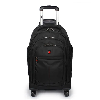 Isviçre Marka taşıma arabası bavul çantası tekerlekler ile seyahat haddeleme bagaj arabası çantası erkek kadın moda yatılı seyahat çantası