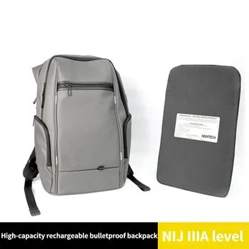 UnxDefence Amerikan standart NIJ IIIA sınıf büyük kapasiteli şarj edilebilir kurşun geçirmez sırt çantası Öğrenci güvenlik koruma schoolbag