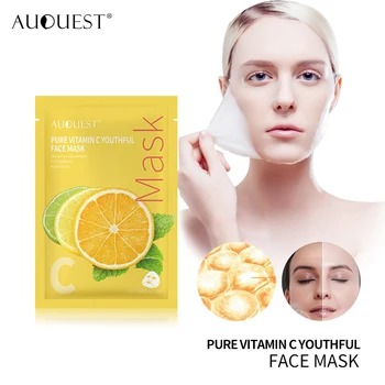 AuQuest Cilt Bakımı C Vitamini Yüz Maskesi Nemlendirici Beyazlatma Siyah Nokta Remover Sarılmış Maske Yüz Maskeleri ıçin Yüz