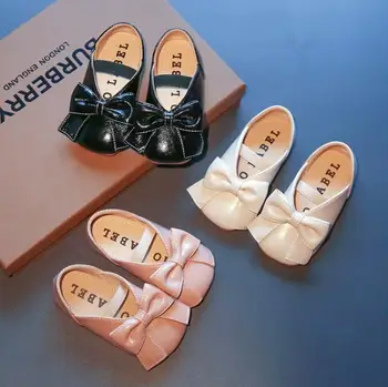 Çocuk Ayakkabı Prenses Kız okul ayakkabısı Beyaz Siyah Çocuk Deri Parti Elbise Düz küçük kızlar Ayakkabı Bebek gündelik ayakkabı