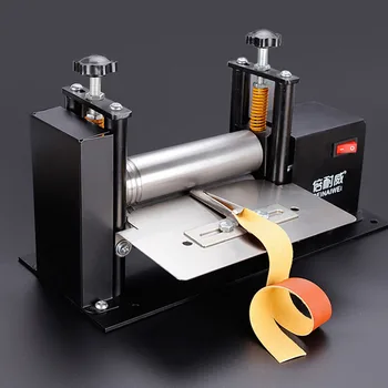 Elektrikli küçük deri germe makinesi Manuel Tutkal Silindir Makinesi Çekme Omuz Askısı Silindir Presleme Deri Makinesi