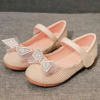 2020 yeni çocuk sandalet prenses deri ayakkabı kızlar ayakkabı çocuklar yay düğün ziyafet bebek giyim bebek sandalet