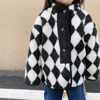 Kız Bebek Çocuk Ceket Ceket Dış Giyim 2022 Casual Kalınlaşmak Kadife Kış Sonbahar Pamuk Polar Spor Palto Okul çocuk Cl