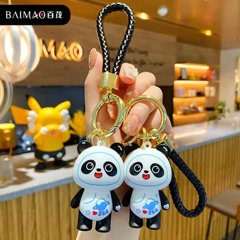 Yeni Silikon Panda çanta anahtarlığı araba anahtarlıkları sevimli yaratıcı takı kolye çanta süsleme küçük hediye