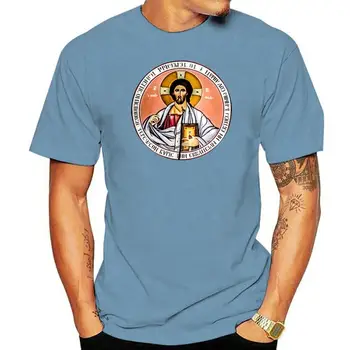 Moda İsa Yunan Ortodoks İkonografi Tshirt Erkekler Grafik Erkekler Tee Gömlek 2022 Kısa Kollu
