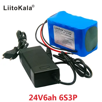 LiitoKala 24 V 6Ah 6S3P Pil Paketi 25.2 V 18650 Pil 6000 mAh şarj edilebilir pil İçin GPS Navigator / Golf Araba / Elektrikli Bisiklet