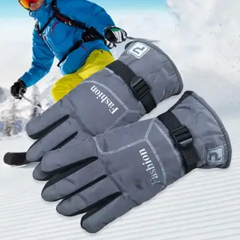 Kış eldivenler 1 Çift moda genişletmek pamuk yün termal peluş tam parmak eldiven yetişkinler için