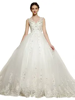 Avrupa ve Amerikan hamile prenses düğün elbisesi düğün büyük boy sürükle düğün elbisesi
