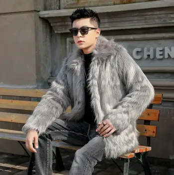 Sonbahar kürk deri ceket erkek sıcak faux vizon kısa kürk deri ceket erkekler gevşek ceketler kış kalınlaşmak jaqueta de couro moda