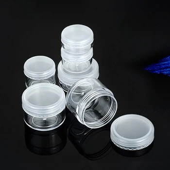1 adet Buzlu Kapak Yüz Kremi Kavanoz Mini Kavanoz Boş Kozmetik Şişeleri Doldurulabilir Şişeler Plastik Göz Farı Yüz Kremi Kavanoz Pot Konteyner