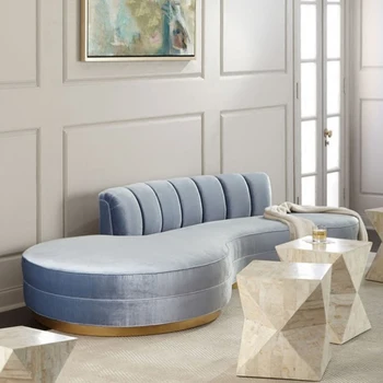 Amerikan yaratıcı ark kanepe kombinasyonu avrupa tarzında oturma odası Modern ışık lüks viyolonsel kanepe fransız sadelik kanepe