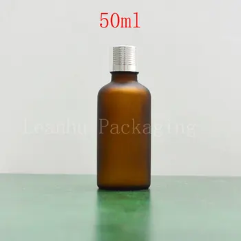Kahverengi yağ şişesi 50ml buzlu iplik dereceli uçucu yağlar toptan noktaları şişeleme boş şişeler