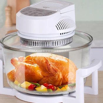 Akıllı görsel hava fritöz makinesi ev 12L büyük kapasiteli elektrikli fritöz patates kızartma makinesi ışık dalga fırın