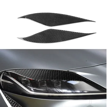 Karbon Fiber Araba Ön Başkanı İşık Kaş Kapağı Sticker Araba İç Aksesuarları Toyota Supra GR İçin Fit A90 2019-2022