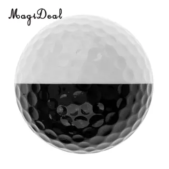 MagiDeal Profesyonel Golf Topu-Golf Eğitim Yumuşak Topları-Uygulama Topu Siyah ve Beyaz
