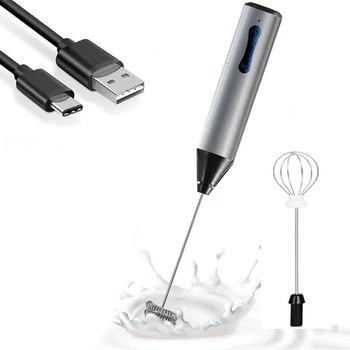 Elektrikli El süt köpürtücü Blender USB şarjlı Kabarcık Makinesi Çırpma Mikser Kahve Cappuccino