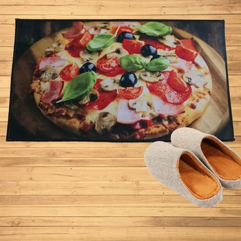 Pizza Biftek Paspas Giriş Karşılama Mat Koridor Antre Restoran Mutfak Kilim Özel Paspaslar Halı Hediye Ev Dekor