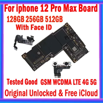 Temiz Kalıp iPhone 12 PRO MAX Anakart Desteği Güncelleme LTE 4G 5G Unlocked Mantık kurulu Tam Test İyi Çalışma Orijinal MB