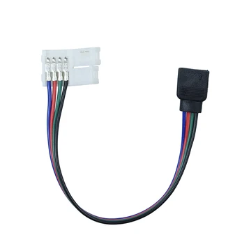 4pin PVC RGB Dişi led şerit Konnektör Adaptörü Tel Kablo SMD 5050/3528 RGB LED Şerit işık ücretsiz kargo